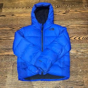 Boys Northface down and fleece jacket.